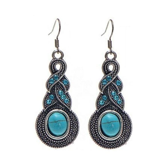 Vintage Geometric Spiral Necklace And Earrings Woman - Picture 2 of 6